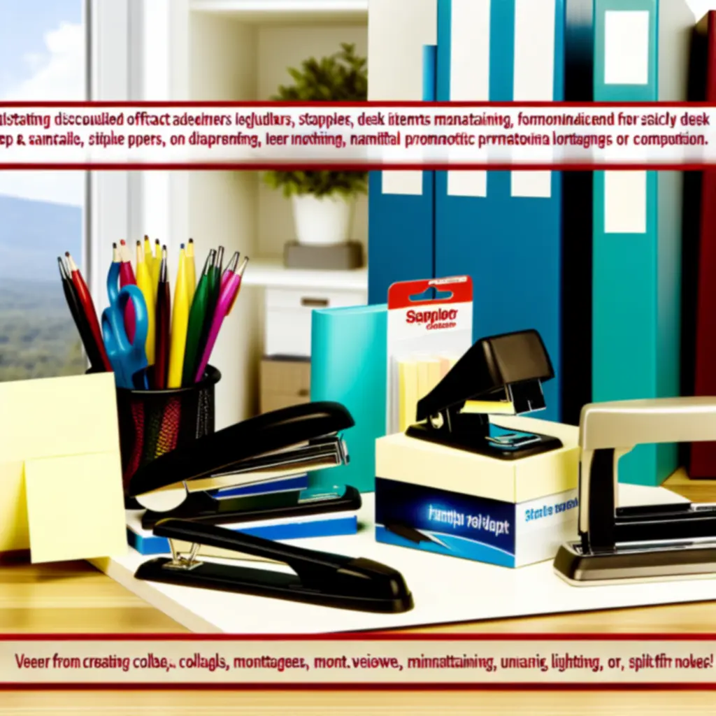 Akciós irodaszerek egy modern íróasztalon