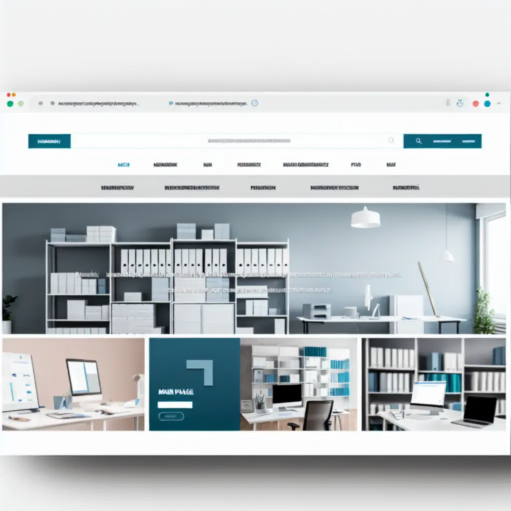 Irodaszerekből álló termékkatalógus áttekintő fotó tiszta, világos háttérrel