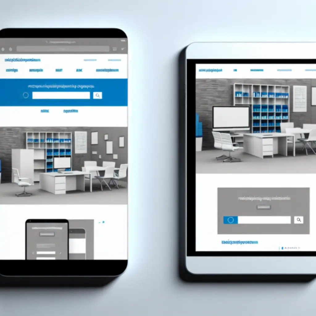 Mobiltelefonon megjelenített, mobilbarát Officeeplus termékfelület